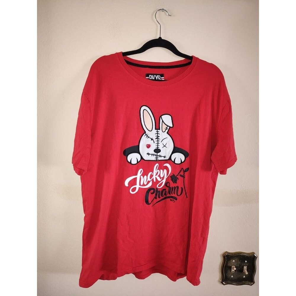 Pre owned Men's Nice BKYS Lucky Charm Red T Shirt Size 2XL